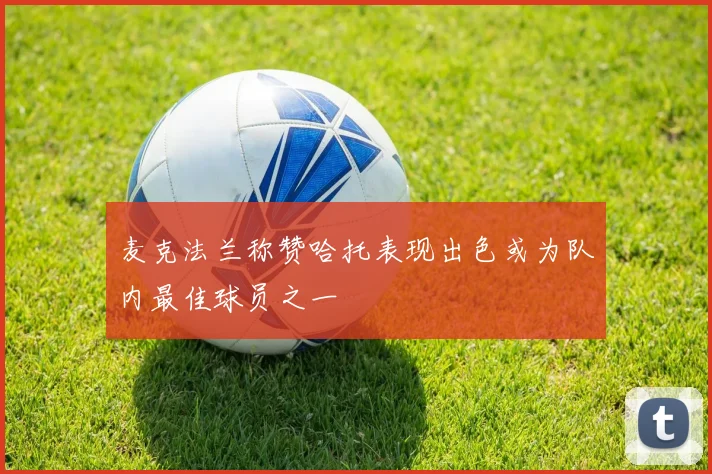 麦克法兰称赞哈托表现出色或为队内最佳球员之一